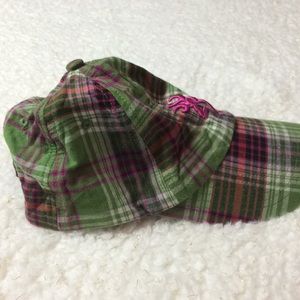 Plaid Green and Pink Women's Cap